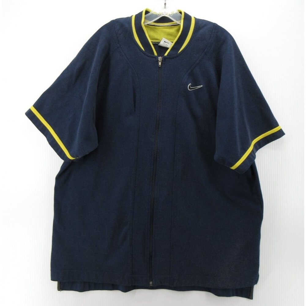 VINTAGE Nike Jacket Medium Track Warm Up 90s Sportswear Blade Collar *